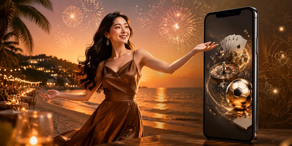 Người chơi tại Phú Quốc sử dụng điện thoại nhận tiền thưởng qua ví điện tử